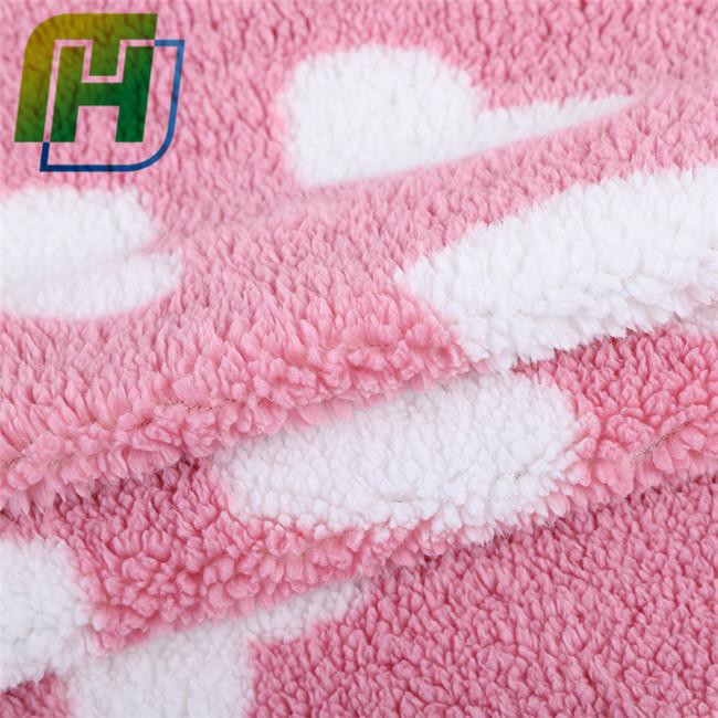 Pink blanket fleece fabric